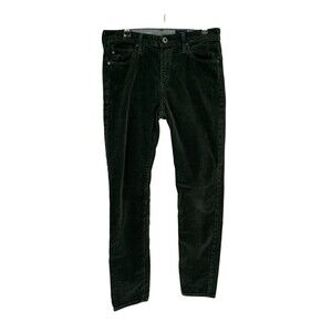Adriano Goldschmied Pants Women's Size 27 R Green Corduroy Straight Leg